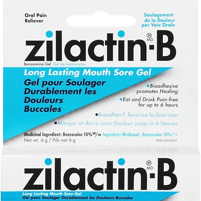 Zilactin-B Benzocaine Long Lasting Mouth Sore Gel