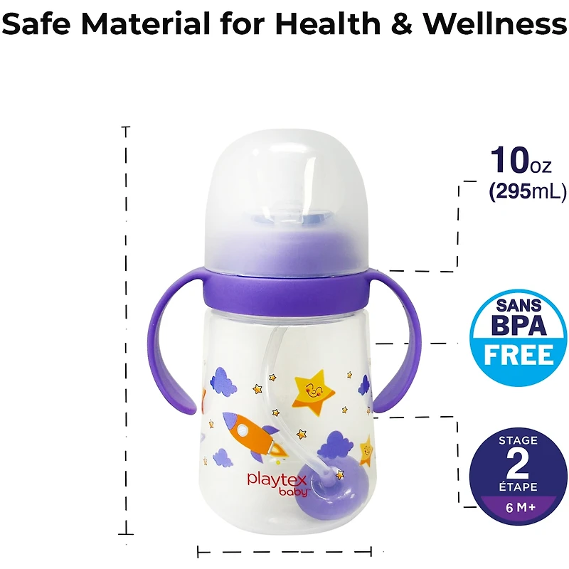 Playtex Baby® Tasse à paille lestée avec poignées