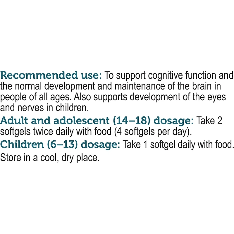 omega3+ THINK, supplément d'huile de poisson de Genuine Health, 400 mg d'EPA et 1000 mg de DHA,  sans OGM