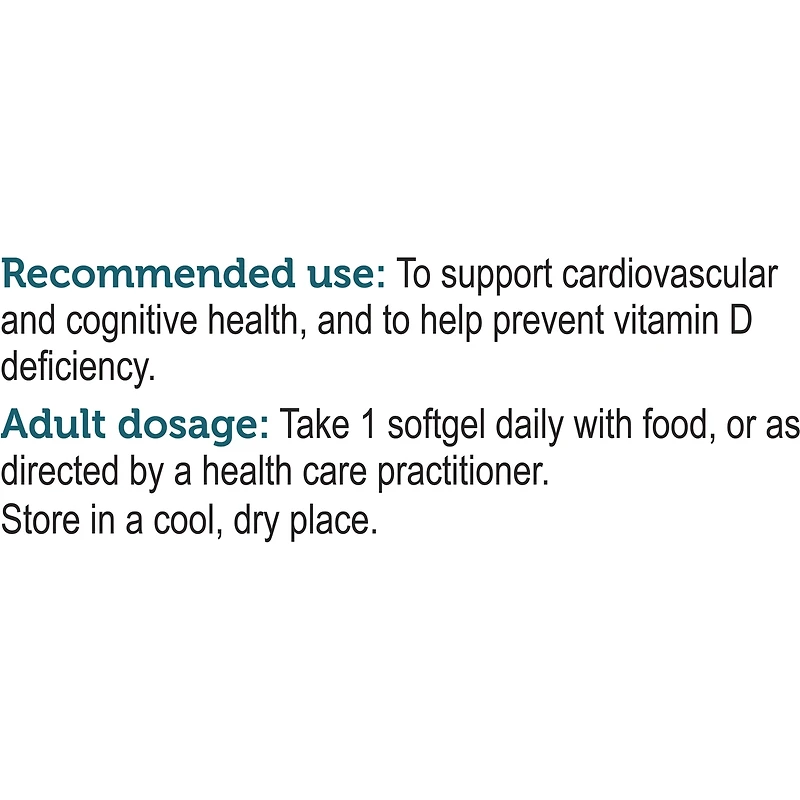 omega3+ TRIPLE STRENGTH + D3, supplément d'huile de poisson de Genuine Health, 647 mg d'EPA et 253 mg de DHA par dose quotidienne, 1000 UI de vitamine D3, sans OGM ni gluten