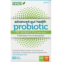 santé intestinale évoluée probiotique de Genuine Health, milliards d'UFC