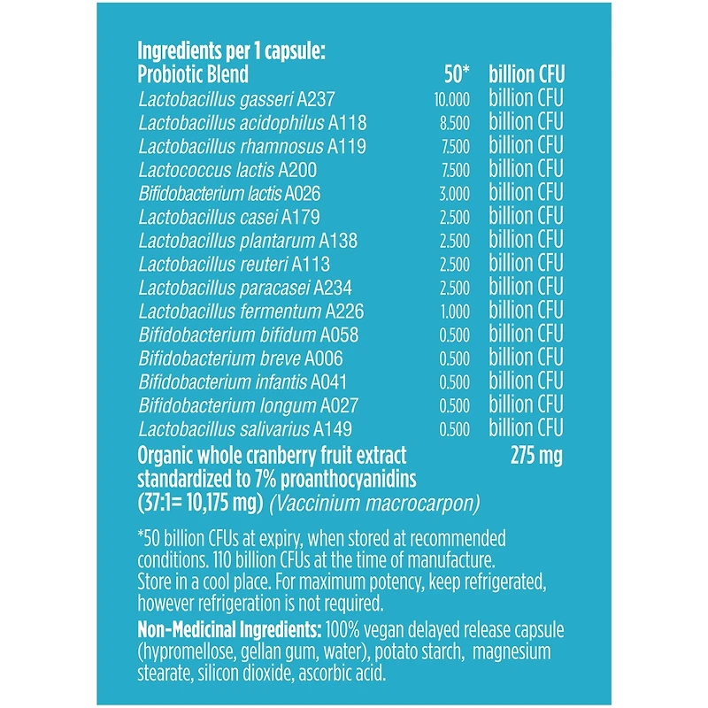 Santé intestinale évoluée probiotique pour femmes IU