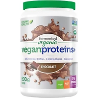 Fermented Organic Vegan Proteins+, Natural Chocolate Protein Powder, 20g Protein