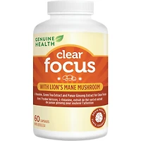 Clear Focus with Lion's Mane Mushroom, Vegan, Gluten Free, Soy Free, Non GMO