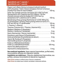 Clear Focus with Lion's Mane Mushroom, Vegan, Gluten Free, Soy Free, Non GMO