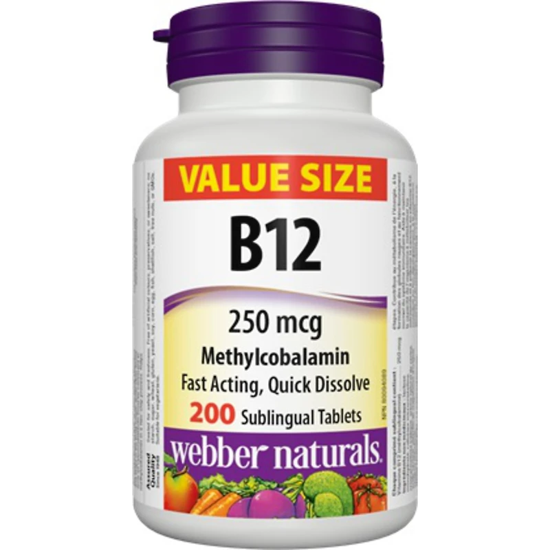 Vitamine B12 Méthylcobalamine 250 mcg arôme naturel de cerise