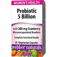 Probiotique 5 milliards avec 200 mg de canneberge