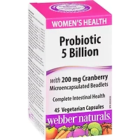 Probiotique 5 milliards avec 200 mg de canneberge