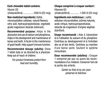 Vitamin D3 Chewable 1000 IU, Natural Orange Flavour