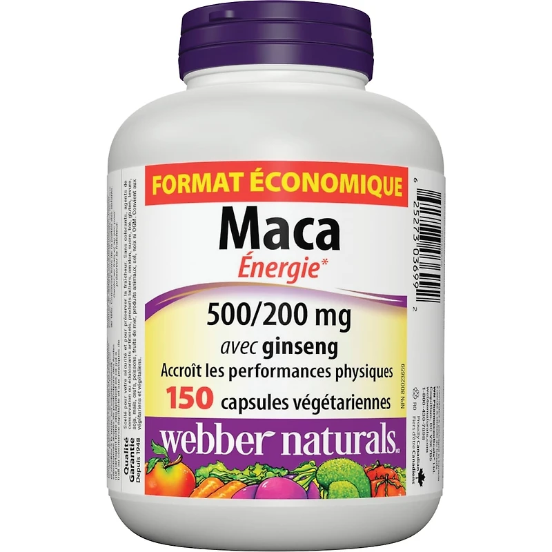 Maca avec ginseng 500/200 mg