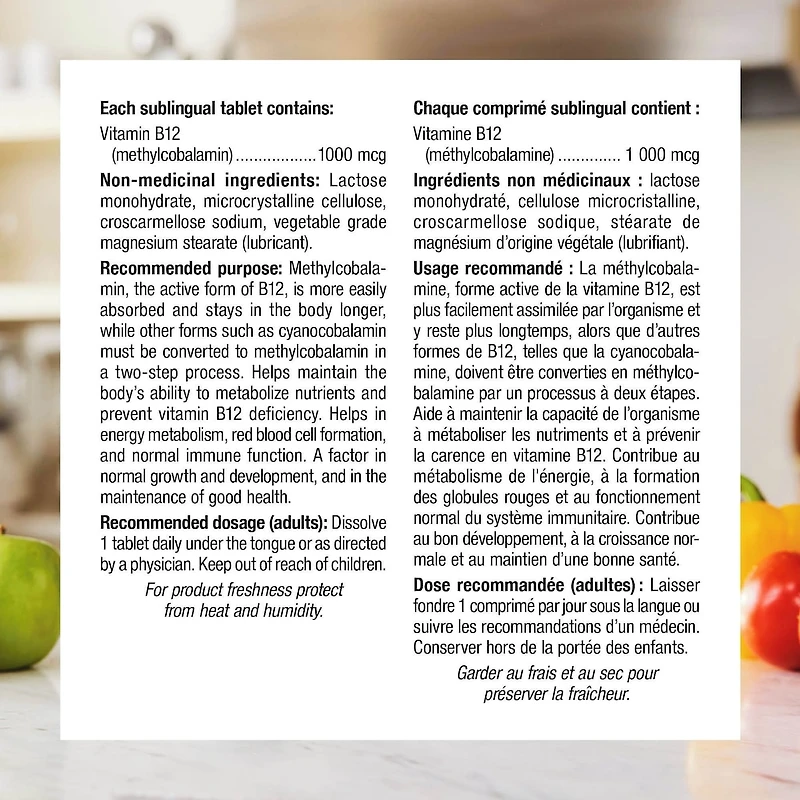 Vitamin B12 Methylcobalamin 1000 mcg