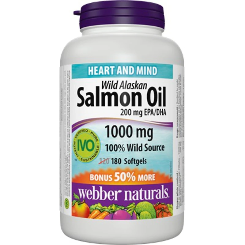 Wild Alaskan Salmon Oil 200 mg EPA/DHA 1000 mg