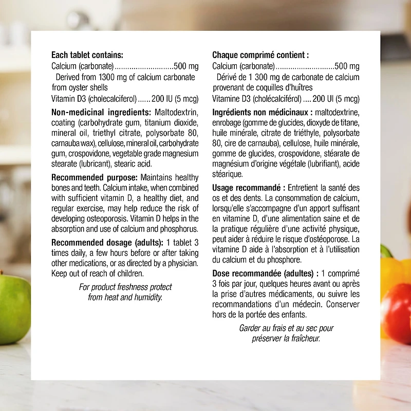 Calcium Vitamine D3 500 mg/200 UI