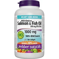Huile de poissons et de saumon sauvage d’Alaska 300 mg AEP/ADH 1 000 mg