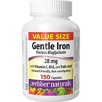 Fer doux avec vitamine C, B12 et acide folique  28 mg