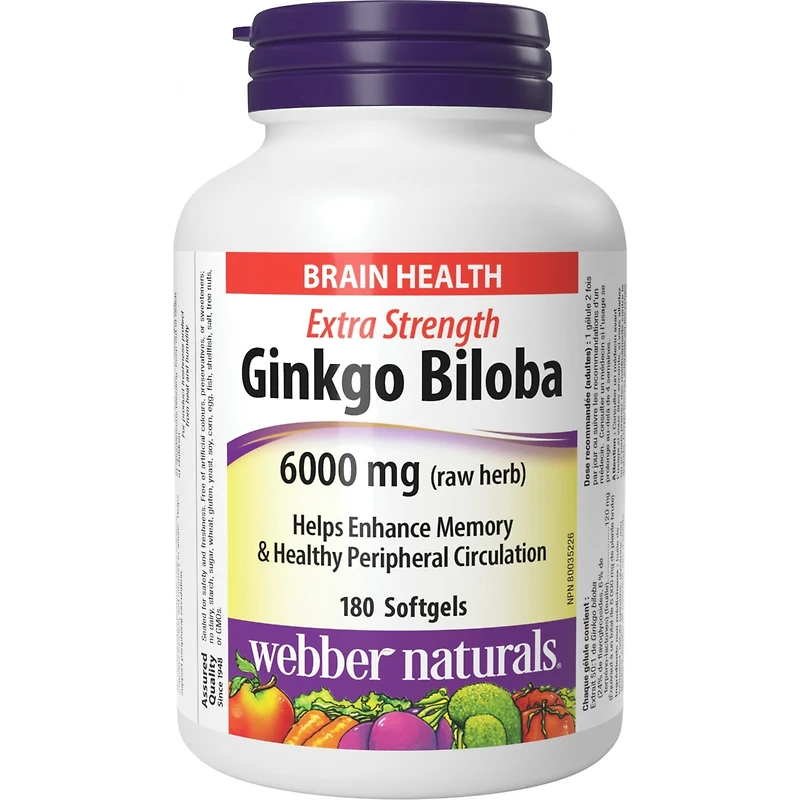 Extra Strength Ginkgo Biloba 6000 mg (raw herb)