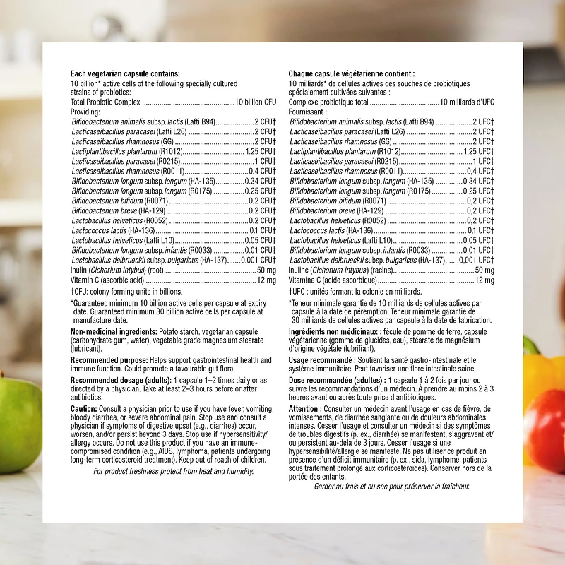 Probiotique 10 milliards + prébiotique