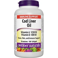 Huile de foie de morue Vitamine A Vitamine D 1 250 UI/400 UI