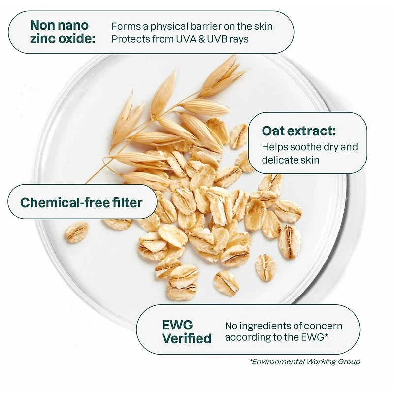 Oatmeal Sensitive Sunscreen - Unscented - 30 SPF