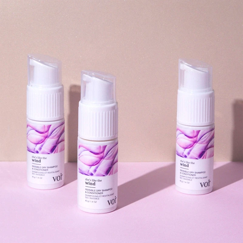 Shampooing et revitalisant sec invisible