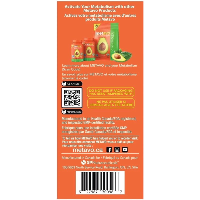 Metavo Capsules d'avocat