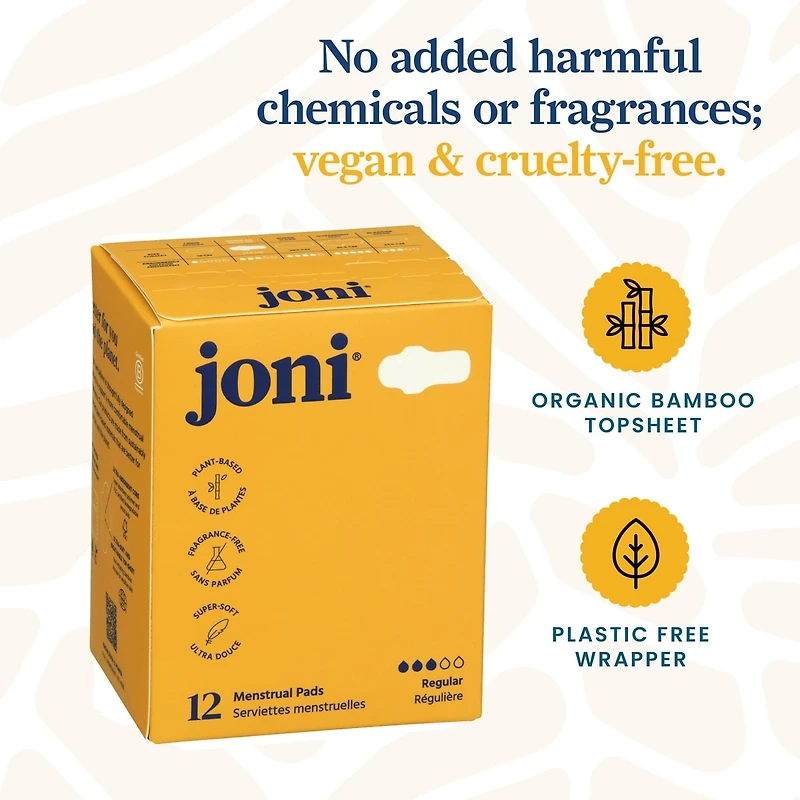 Organic Bamboo Regular Pads • Breathable, Plant-based