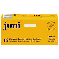 Organic Cotton Regular Tampons (non-applicator) • 100% Cotton, Plastic-Free