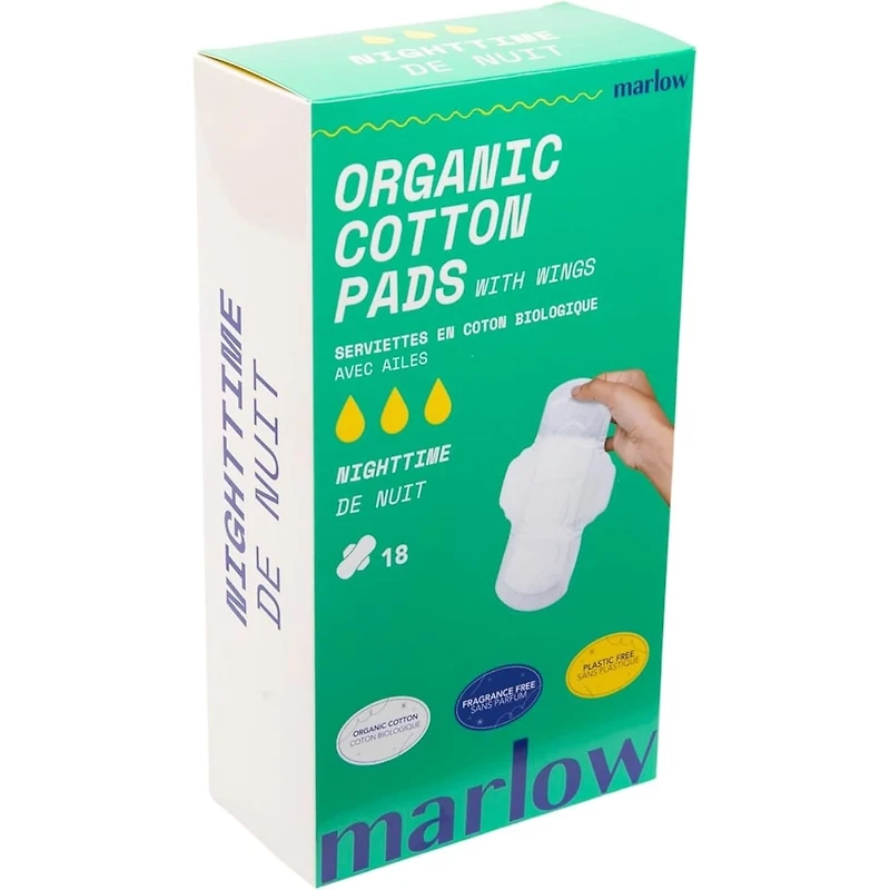 100% Organic Cotton Pads - Extra Long