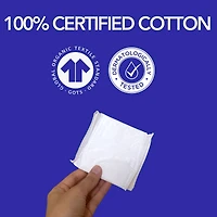 100% Organic Cotton Pads - Extra Long