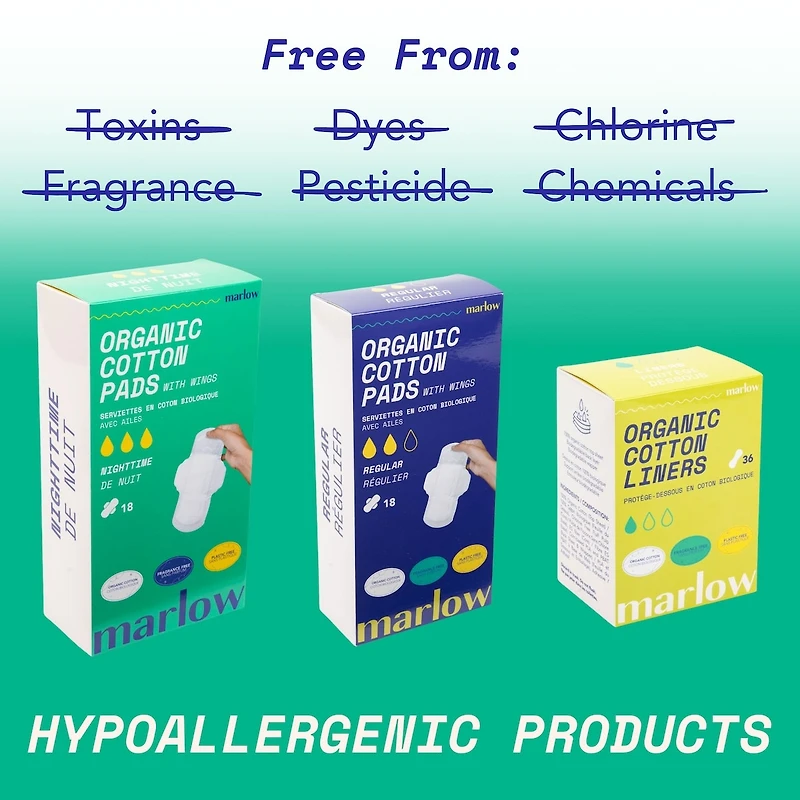 100% Organic Cotton Pads - Extra Long