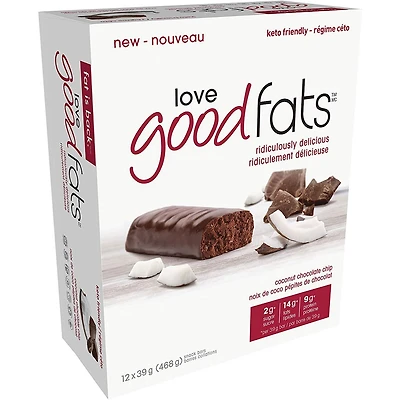 Coconut Chocolate Chip Keto-Friendly Snack Bars,