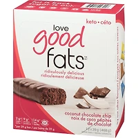 Coconut Chocolate Chip Keto-Friendly Snack Bars,