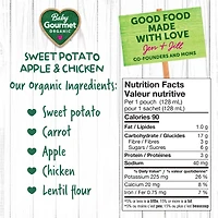 Patate douce, pomme et poulet