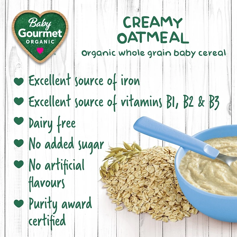 Baby Gourmet Organic Baby Cereal Creamy Oatmeal