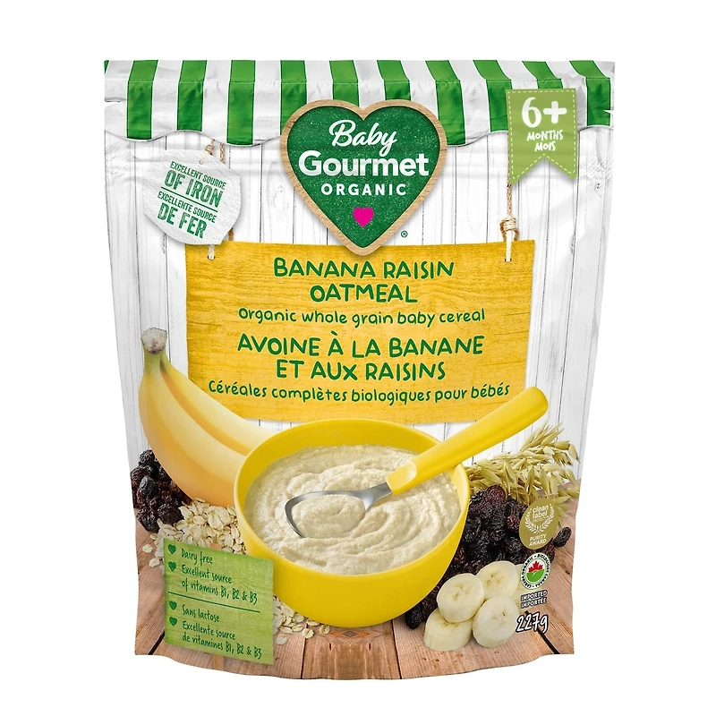 Baby Gourmet Organic Baby Cereal Banana Raisin Oatmeal