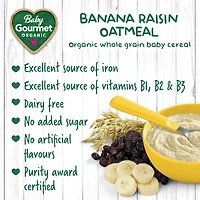 Baby Gourmet Organic Baby Cereal Banana Raisin Oatmeal