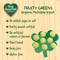 Baby Gourmet Meltable Mushies Fruity Greens organic baby snack