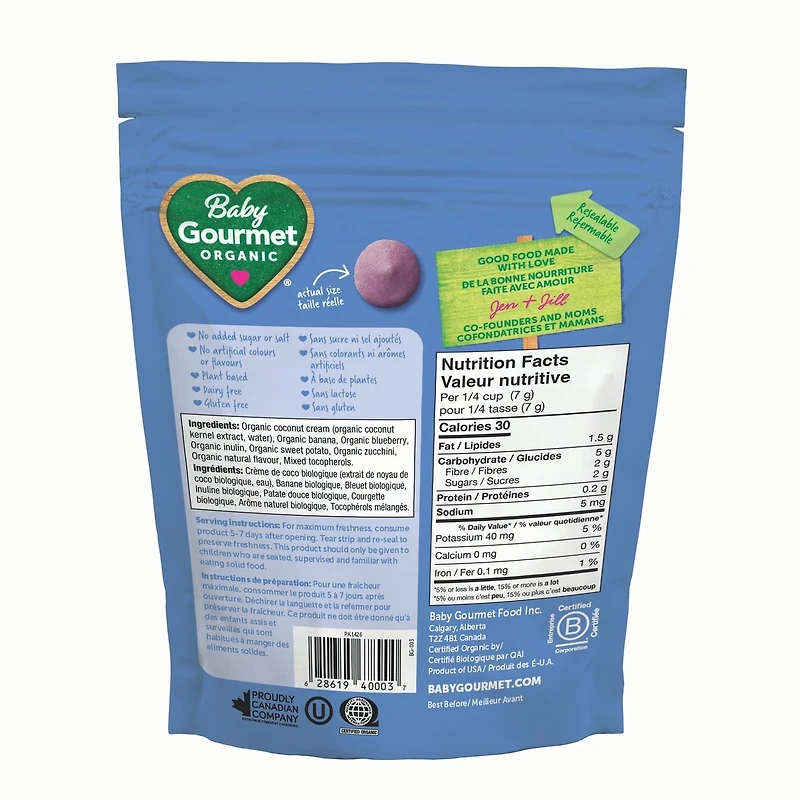 Baby Gourmet Meltable Mushies Beetberry with Coconut Cream organic baby snack