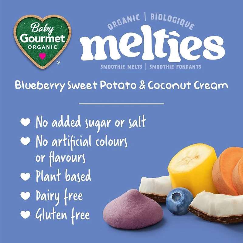 Baby Gourmet Meltable Mushies Beetberry with Coconut Cream organic baby snack
