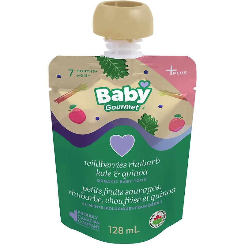 petits fruits sauvages, rhubarbe, chou frise et quinoa