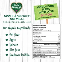 Baby Gourmet Organic Baby Cereal Apple Spinach Oatmeal