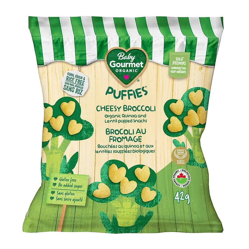 Baby Gourmet Puffies Cheesy Broccoli organic baby snack