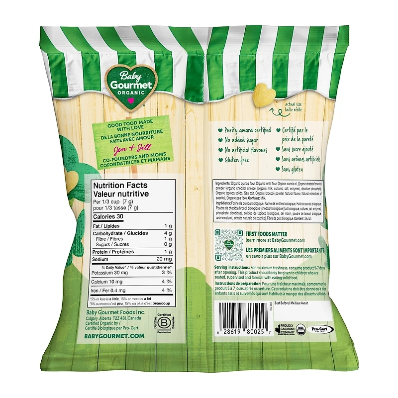 Baby Gourmet Puffies Cheesy Broccoli organic baby snack