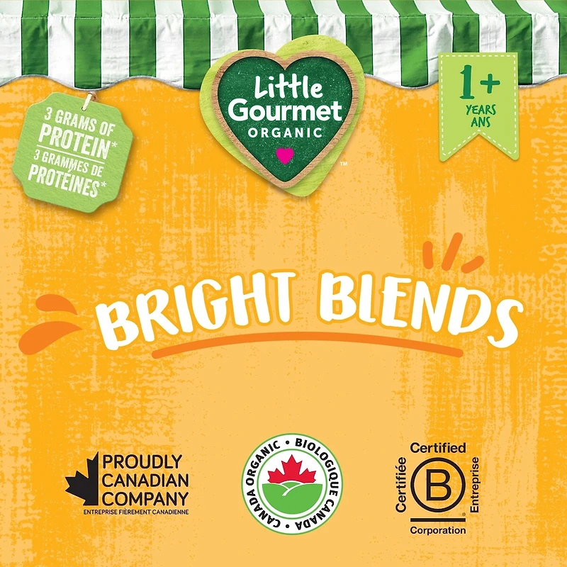 Little Gourmet Organic Toddler Snack Bright Blends Mango Coconut Spinach
