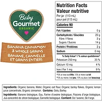 Banane, cannelle et grains entiers