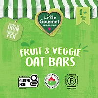 Barres à l'avoine, aux fruits et légumes biologiques pomme patate douce de Little Gourmet