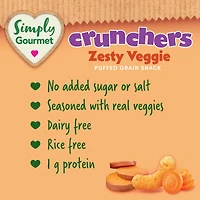 Collation pour bébé Simply Gourmet Crunchers Délice aux légumes