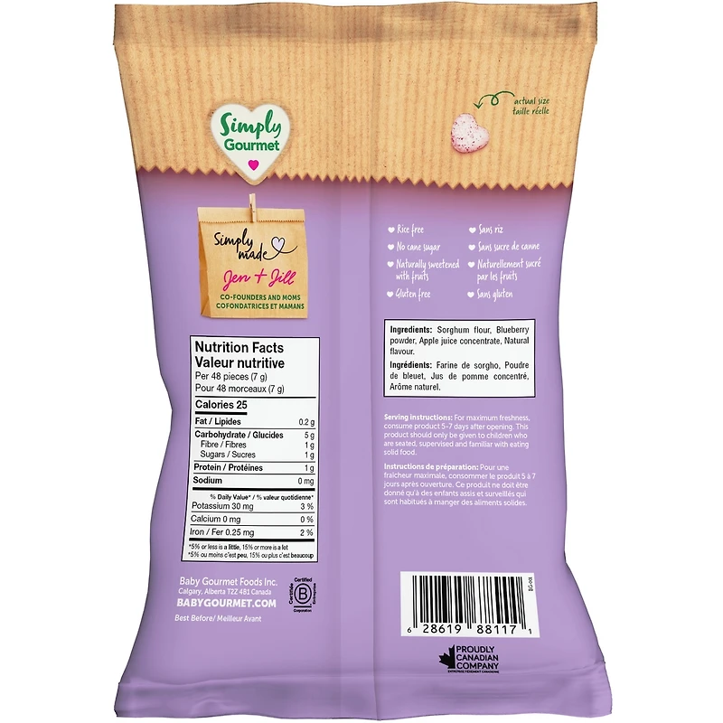 Simply Gourmet Puffies Blueberry Apple baby snack