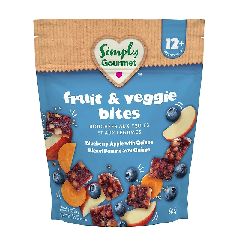 Simply Gourmet Apple Carrot with Chia Bites toddler snack