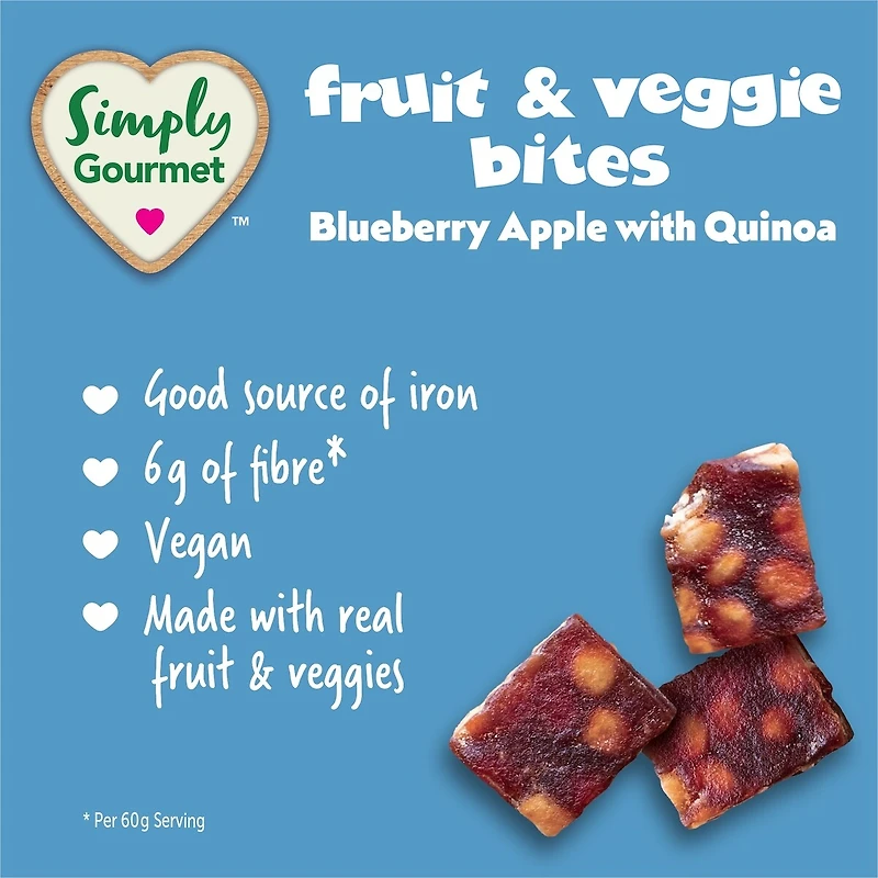 Simply Gourmet Apple Carrot with Chia Bites toddler snack